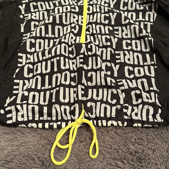 Juicy by Juicy Couture Colorblock Monogram Quarter Zip Windbreaker Size Small - Picture 4 of 7